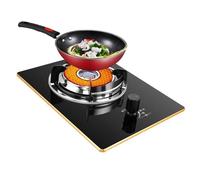 Gaziniere Gaz - Cuisinière À Gaz Simple Brûleur, 4,2 KW, En Verre Noir, Avec Protection Anti-extinction Accidentelle, Cuisiniere Pour Cuisine, Restaurant, Appartement(NG)