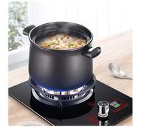 Gaziniere Gaz Portative 1 Brûleur - Cuisinière À Gaz Extérieure, Cuisinière À Gaz en Verre Trempé, Cuisinière À Gaz Réglable De Contrôle De Flamme, Cuisinière À Gaz avec Minuterie(LPG)