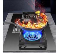 Gaziniere Gaz Propane À 2 Brûleurs - Cuisinière À Gaz Portative De Verre Trempé De 5,5 Kilowatts, Cuisinières À Gaz De Table Et Encastrées, Cuisinière À Gaz De Synchronisation De 180 Minutes(LPG)