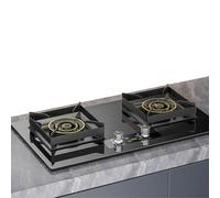 Gaziniere Gaz Propane À 2 Brûleurs - Cuisinière À Gaz Portative De Verre Trempé De 8,5 Kilowatts, Cuisinières À Gaz De Table Et Encastrées, Cuisinière À Gaz De Synchronisation De 180 Minutes(NG)