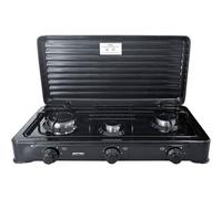 Gazinière portable pour camping 3 bruleurs noir, , Noir, MPM, KN-03/1KB