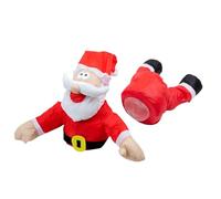 Gazocua Crashing Santa Reindeer Animated Christmas Decoration, Sound Activation Decor with Broken Glass Sticker and Leg-Kicking Action | Humoristique avec Rennes Et Vitre Brisée 70x50x40cm