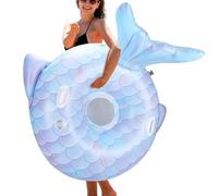 Gazocua Flotteurs Gonflables De Piscine pour | Fauteuil Aquatique Gonflable Queue De Sirène - avec Porte-gobelet et, Chaise Flottante pour Piscine,pour Natation Eau Plage Lac Fête Jeux Rivière Été