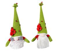 Gazocua GNOME De La Saint Patrick, 2X Nain Irlandais sans Visage - Tissue & Peluche Matériel, Tome Scandinave Suédois | Figurines De Collection Leprechaun Irlandais pour Table, Cheminée 9,5x6x26cm