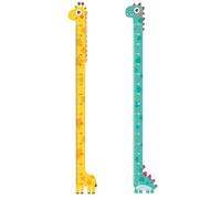 Gazocua Lot de 2 tableaux de hauteur pour - 194 x 30 cm - Toise girafes - Tableau de hauteur - Autocollant mural - Design attrayant - Pour la famille, la crèche, la maternelle