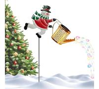 Gazocua Lumières Solaires en Arrosoir pour Noël,Lumières De Bouilloire Bonhomme De Neige Solaire De Noël | Lanterne Étanche pour Paysage | pour Jardin Terrasse Cour Pelouse Allée Extérieur