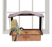 Gazocua Mangeoire pour Oiseaux | Étanche Amovible décoratif en métal - Accessoire de mangeoire pour Oiseaux | pour Attirer et Les pinsons Sauvages