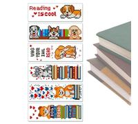 Gazocua Marque-Pages | Lot De 6 Signets À Motif Chien - Signets Esthétiques Avec Instructions - pour Adultes, Amateurs de Livres, Femmes, Hommes, Enseignant, École, Étude, Journal
