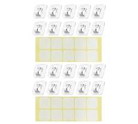 Gazocua Mini Pinces Lumineuses Transparentes,20 Pièces Crochet De Câble Adhésif,Pinces De Gestion De Câbles - Pour Propriétaires Locataires Mariage Vacances Appartement Chambre Événements Extérieurs