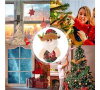 Gazocua Ornement Bonhomme De Neige pour Arbre De Noël | avec Cordon Inclus en Fibre de Polyester | Ornement Bonhomme De Neige Et Père Noël - pour Jardin Café Manteau De Cheminée Rebord De Fenêtre Mur