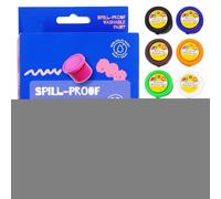 Gazocua Peinture Lavable pour,Sûr 12 Couleurs Lavable Anti-renversement Fournitures d'Art avec Pinceau - Ensemble de Peinture Acrylique - pour Étudiants, Maternelle, Verre, Extérieur, Intérieur,