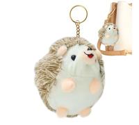 Gazocua Porte-clés portable en peluche mignon, porte-clés avec pendentif hérisson, porte-clés hérisson, pour famille, amis, Noël, marron, Siehe Beschreibung