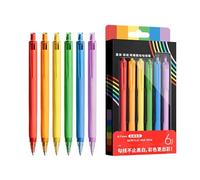 Gazocua Stylos de couleur à pointe fine | Rétractable 0,7 mm 6 Couleurs Lavable | Stylos à Encre Pointe Fine | pour journaling écriture peinture à l'eau dessin et esquisses