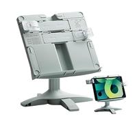 Gazocua Support de livre réglable - Rotatif et portable - Pour partitions, livre de cuisine, bible, document, ordinateur portable, étude, chambre d'enfant, piano