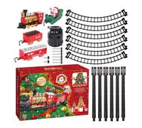 Gazocua Train pour Sapin De Noël,Décoration d'Intérieur avec Lumière et Son | Jouets de Voiture de Noël et Père,pour Salle de Jeu Cheminée Salon Fête Vacances Anniversaire Garçons Filles