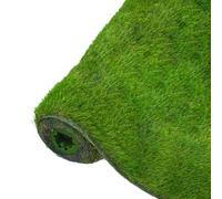 Gazon artificiel 33 mm, rouleau de 1 x 5 m, idéal pour l'intérieur et l'extérieur. Conçu pour : jardin, terrasse, balcon, usage domestique.