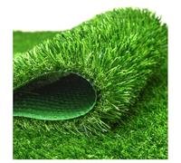 Gazon artificiel d'aspect réaliste, hauteur de poils de 20 mm, tapis de gazon synthétique, tapis de jardin, de terrasse, de balcon, support en caoutchouc et trous de drainage.(1x3.5m)