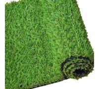 Gazon artificiel de 20 mm - Gazon artificiel naturel et réaliste respectueux des animaux domestiques résistant pour jardin, balcon, terrasse | Résistant aux UV | Gazon à faible entretien (4 m x 1 m)