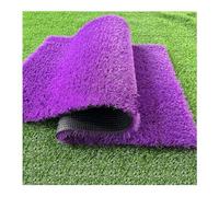 Gazon artificiel d'extérieur anti-chute - Tapis de gazon synthétique réaliste avec envers en caoutchouc de drainage pour cours, champs, golf, parcs (violet, 150 x 160 cm)
