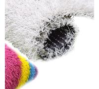 Gazon Artificiel Doux De 3Cm D'épaisseur for Intérieur Et Extérieur- Tapis De Pelouse Réaliste Idéal for Les Animaux Et Les Enfants Résistant Aux UV Longueur Personnalisable(Blanc,31x118IN)