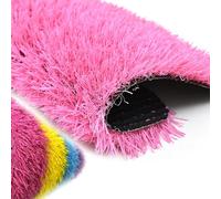 Gazon Artificiel Doux De 3Cm D'épaisseur for Intérieur Et Extérieur- Tapis De Pelouse Réaliste Idéal for Les Animaux Et Les Enfants Résistant Aux UV Longueur Personnalisable(Pink,39x79IN)