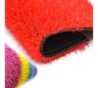 Gazon Artificiel Doux De 3Cm D'épaisseur for Intérieur Et Extérieur- Tapis De Pelouse Réaliste Idéal for Les Animaux Et Les Enfants Résistant Aux UV Longueur Personnalisable(Red,24x39IN)