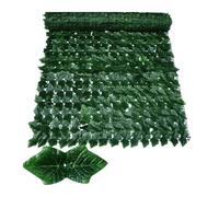 Gazon artificiel Haie De Lierre Artificielle 50x200cm, Panneaux Clôture À Feuilles Vertes, Faux Écran Confidentialité For La Maison, Jardin Extérieur, Balcon, Décoration 1x3m(Dark Green Grape,50X300)
