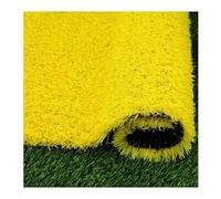 Gazon artificiel réaliste de 3 cm d'épaisseur, gazon artificiel haute densité avec trous de drainage pour terrasse, balcon, piscine (jaune, 119 x 500 cm)