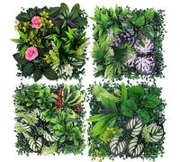 Gazon décoratif - mur végétal artificiel Milan | 4 morceaux de panneaux de buis | Jardin design mural | Protection de la vie privée résistante aux UV | Tapis vert pour balcon extérieur