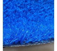 Gazon synthétique artificiel bleu de 20 mm d'épaisseur pour intérieur et extérieur (taille : 2 x 1 m) durable, respectueux de l'environnement, facile à installer, parfait pour les jardins et les