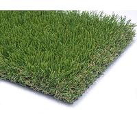 Gazon synthetique AUGUSTE. 40 mm. Rouleau 2 x 5 m. 10 m2. Haute qualité. Gazon doux et resistant. Très haute densité et confortable. Pour jardins et terrasses Vert