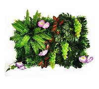Gazon Synthetique Exterieur, Artificielle plante pelouse fleur mur panneau fond plante pelouse herbe herbe gloire herbicite herbe herbe maison décoration Pelouse Synthetique Exterieur(Red)