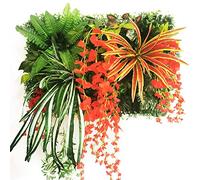 Gazon Synthetique Exterieur,Gazon Artificiel Artificielle plante pelouse fleur mur panneau fond herbe gloire herbicite maison décoration(Pink)