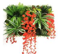 Gazon Synthetique Exterieur,Gazon Artificiel Artificielle plante pelouse fleur mur panneau fond herbe gloire herbicite maison décoration(Beige)