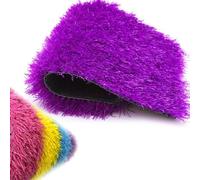 Gazon Synthétique Haute Résistance for Intérieur Et Extérieur Usage Commercial - Absorption Des Chocs 3Cm Aspect Réaliste Dimensions Personnalisables (magasin, Événement, Piscine)(Purple,59x197IN)