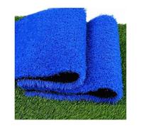 Gazon Synthétique Pour Jardin Extérieur Bleu Gazon Synthétique Haute Densité De 3 Cm D'épaisseur Synthétique À Découper Soi-même Pour Terrasse, Clôture, Décoration Murale(39x157IN)