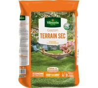 Vilmorin Gazon 4460517 – pour terrain sec, vert – 10 kg