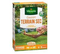 Gazon - Vilmorin - Gazon Terrain Sec - 1 kg + Soin Regarnissage Universel 2 en 1 - 500 g