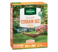 Gazon - Vilmorin - Gazon Terrain Sec - 3 kg + Gazon Japonais - 4 m² - Mélange de fleurs