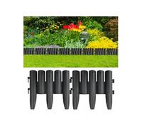 Vidaxl Bordures De Pelouse 36 Pcs Anthracite 10 M Pp Gris