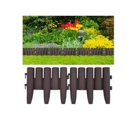 vidaXL Bordures de pelouse 36 pcs Marron 10 m PP