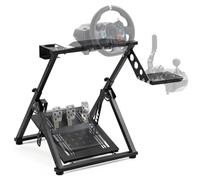 Gazzyt Support de roue de course pliable réglable compatible avec Logitech/Thrustmaster/Fanatec/PXN/Moza R5 R9 G29 G920 G923 T248 T300RS GT T500 Support de jeu robuste, design peu encombrant Roue et