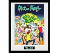 GB Eye LTD, Rick and Morty, Compilation, Affiche encadrée, 30 x 40 cm