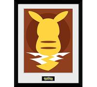 GB eye Pikachu Silho 25 Affiche encadrée 30 x 40 cm