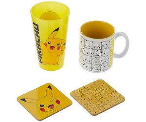 GB EYE - POKEMON Coffret cadeau Verre + Mug + 2 Coasters Pikachu