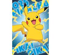 GB Eye POKEMON Poster effet métal Pikachu décoration murale décoration chambre bureau (91.5x61 cm) Anime Manga Home & Office idéal pour cadeau et fans