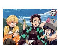 GB eye Poster géant Demon Slayer Tanjiro, Zenitsu, Inosuke 61 x 91,5 cm