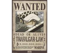 GB Eye - Poster ONE PIECE Chibi Wanted Trafalgar Law Wano - Produit Officiel - Format 52 x 38 cm - Papier Laminé Haute Qualité - Affiche Prime Pirate
