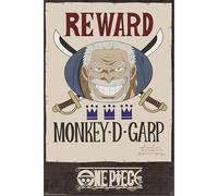 GB eye - Poster ONE PIECE WANTED Garp - Produit Officiel - Format Maxi 91,5 x 61 cm - Affiche Cross Guild - Papier Haute Qualité