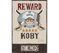 GB eye - Poster ONE PIECE WANTED Koby - Produit Officiel - Format Maxi 91,5 x 61 cm - Affiche Cross Guild - Papier Haute Qualité
